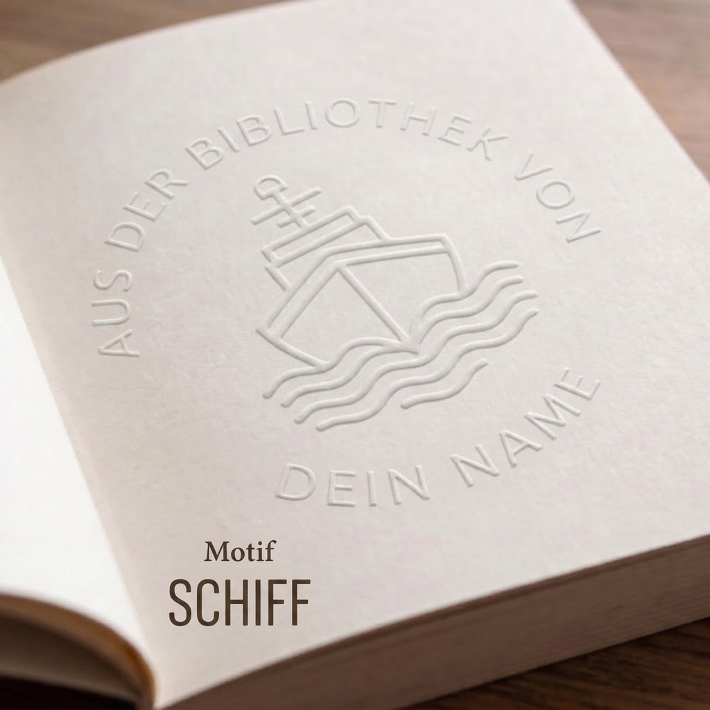 Personalisierter Prägestempel für Bücher