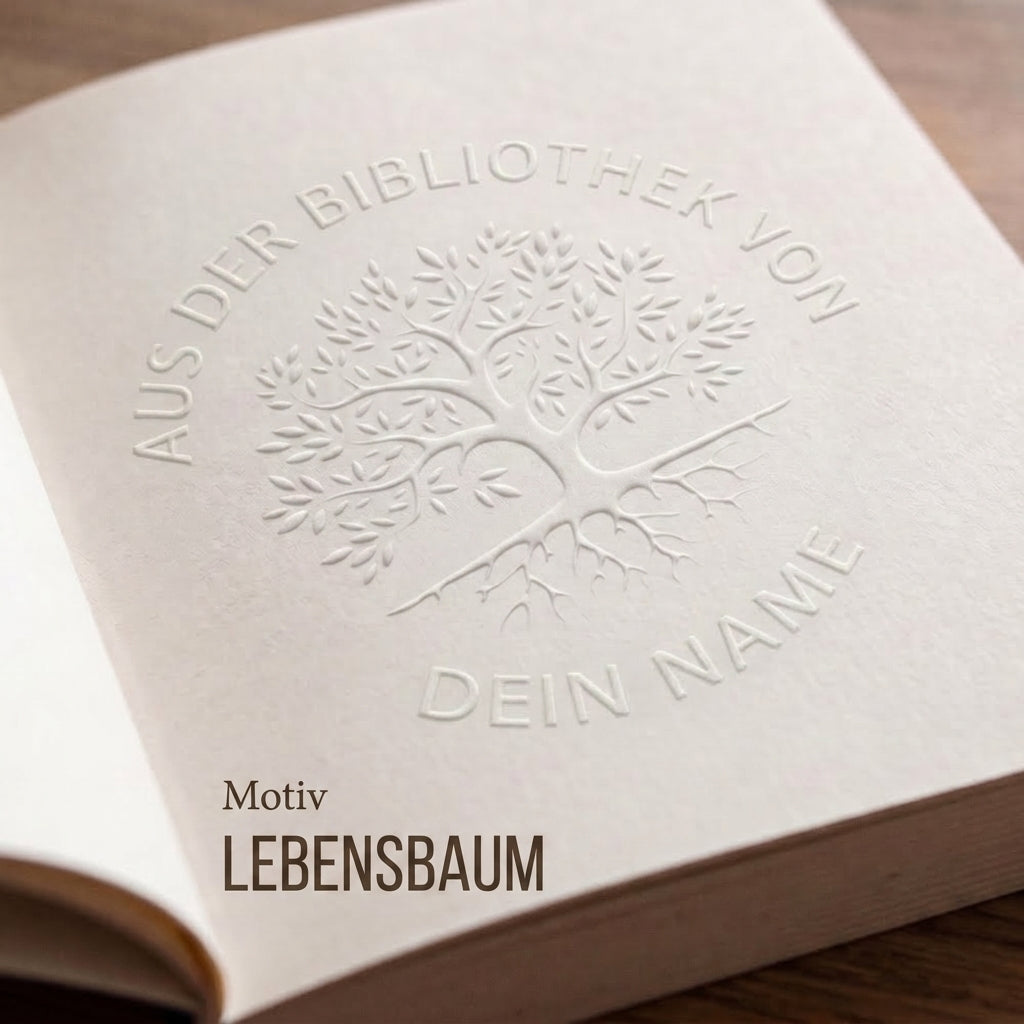 Personalisierter Prägestempel für Bücher