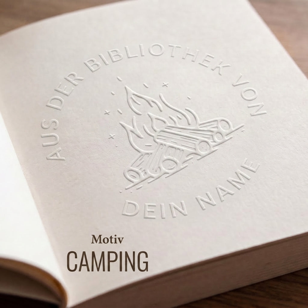 Personalisierter Prägestempel für Bücher