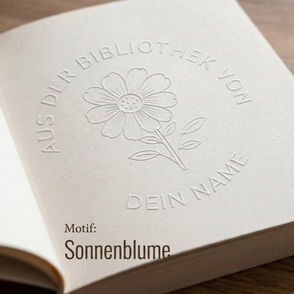 Personalisierter Prägestempel für Bücher