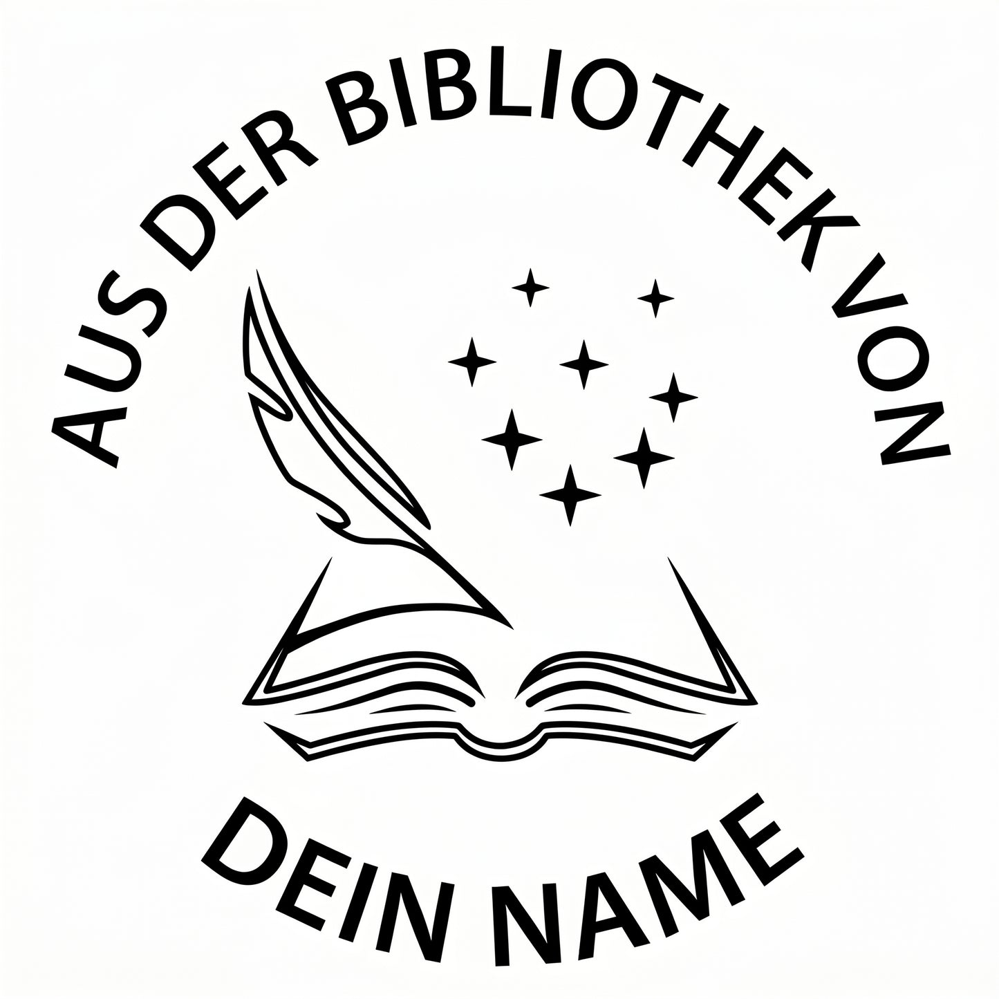 Personalisierter Prägestempel für Bücher