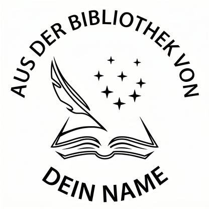 Personalisierter Prägestempel für Bücher