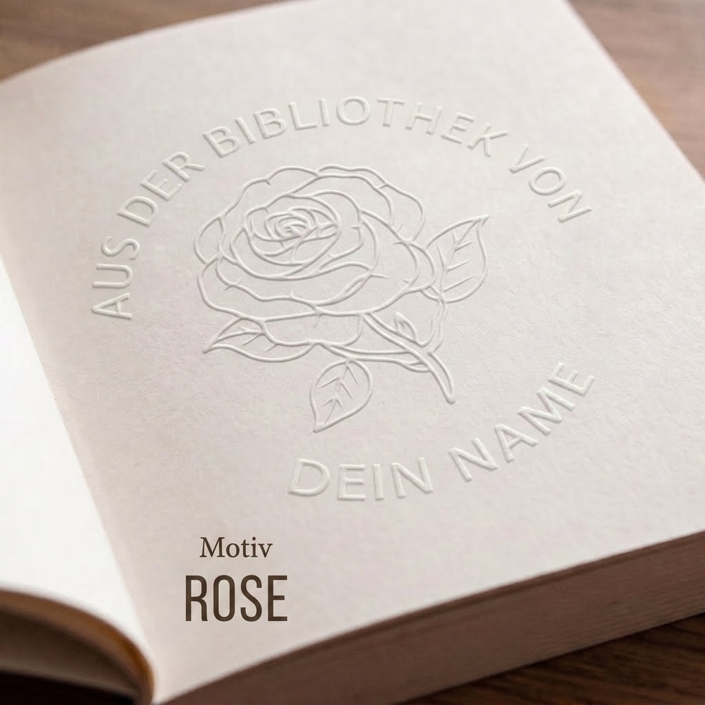 Personalisierter Prägestempel für Bücher