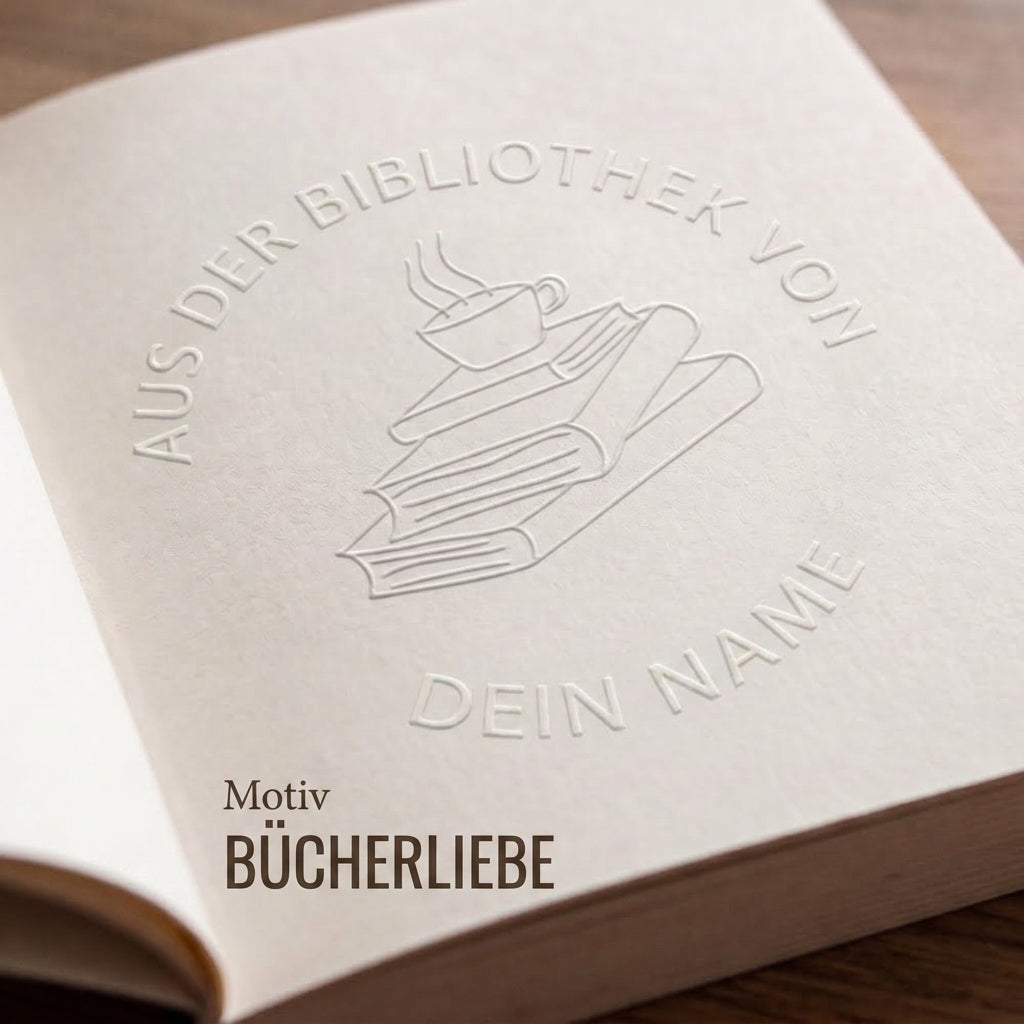 Personalisierter Prägestempel für Bücher