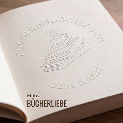 Personalisierter Prägestempel für Bücher