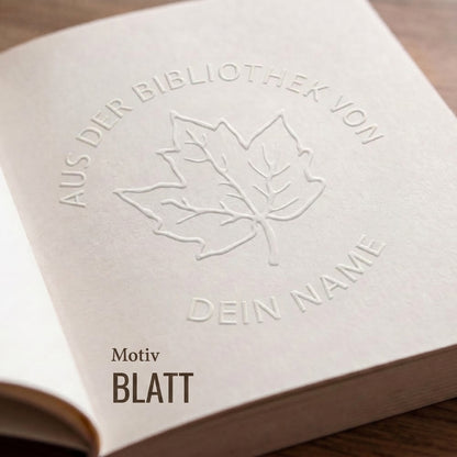 Personalisierter Prägestempel für Bücher