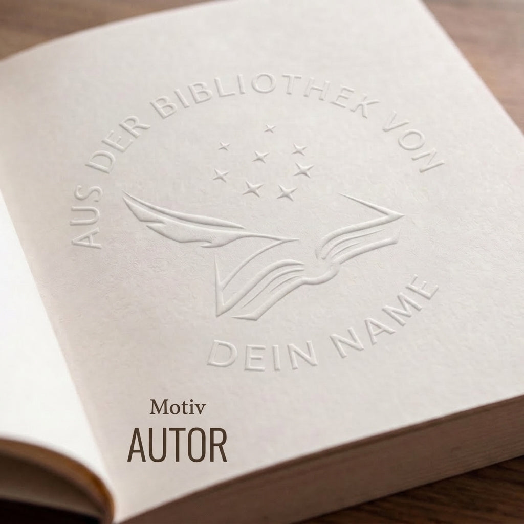 Personalisierter Prägestempel für Bücher