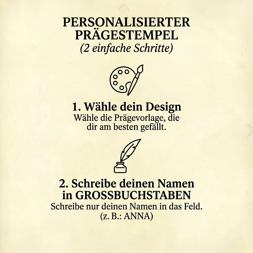 Personalisierter Prägestempel für Bücher