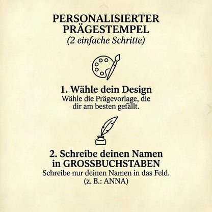 Personalisierter Prägestempel für Bücher